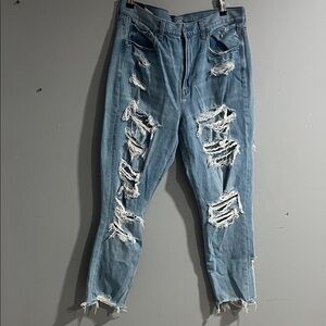 Woman’s American Eagle Outfitters Light Blue Denim 12